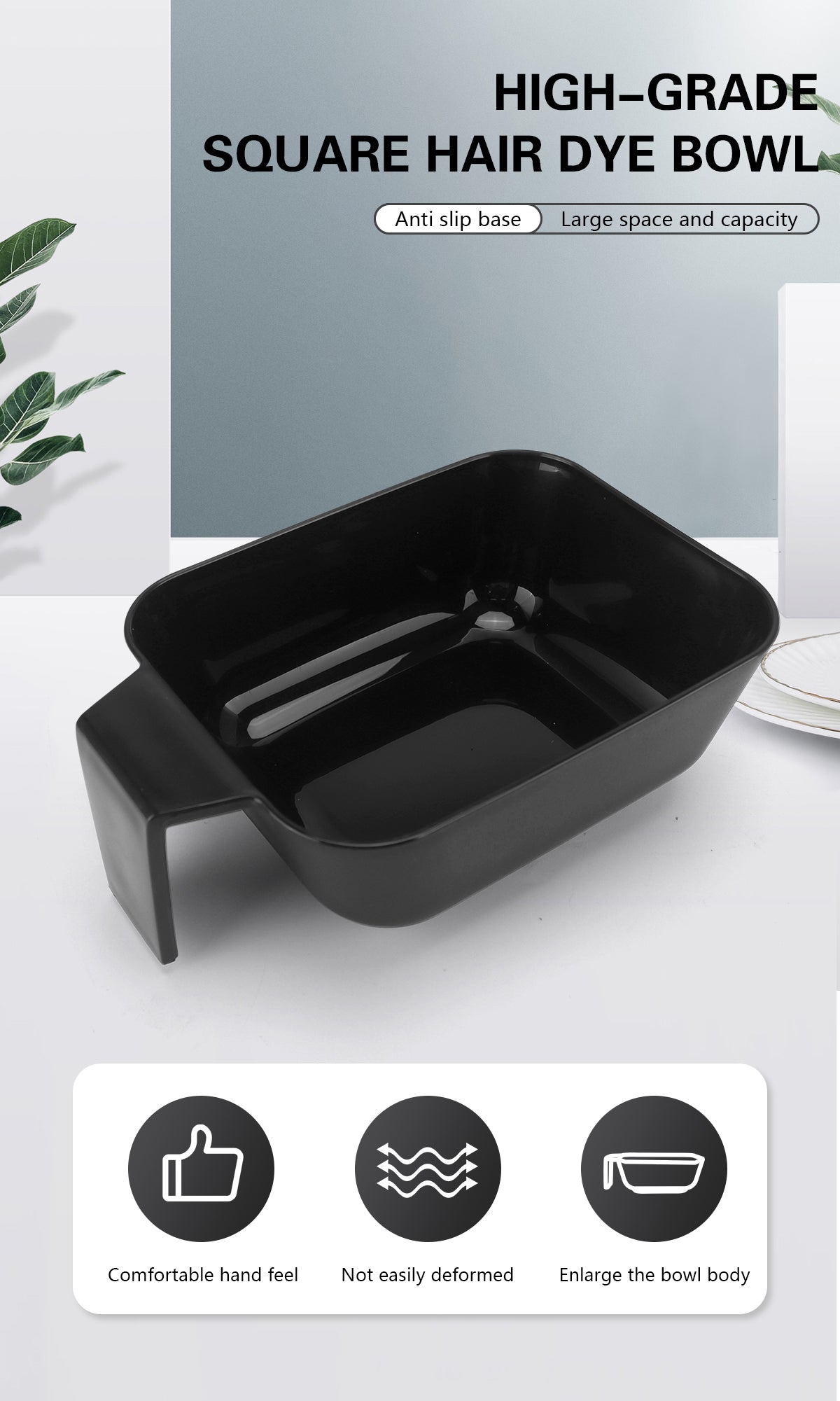 Professional Square Hair Dye Bowl