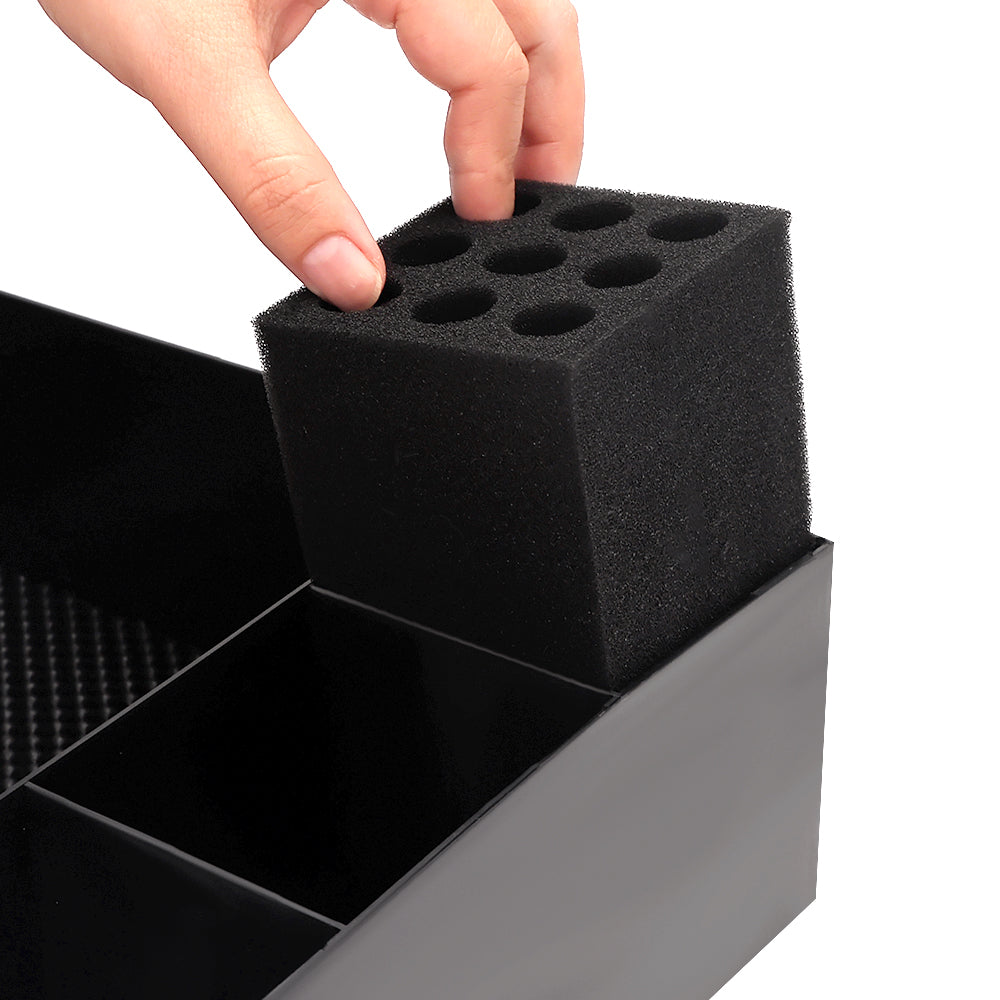barber tool tray foam block insertion