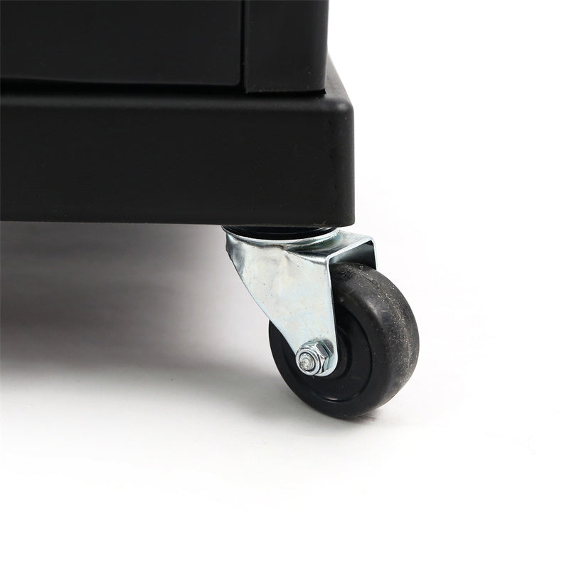 hairdressing trolley wheel closeup