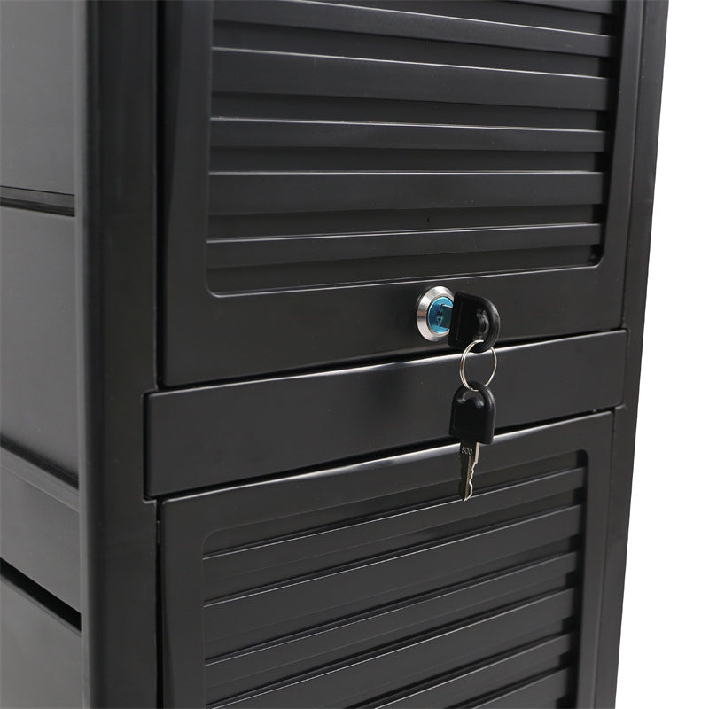 hairdressing trolley key lock closeup