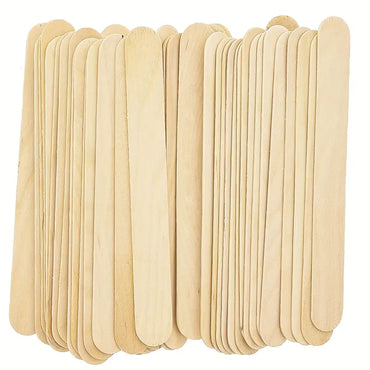 BeautéSync® Large Wax Wood Body Hair Removal Sticks – 100 Pcs Pack