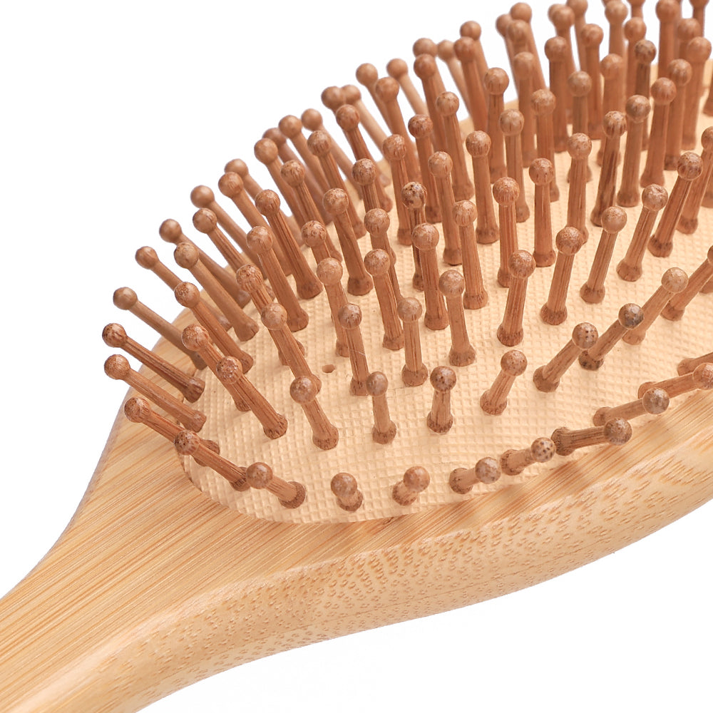 air cushion wooden hairbrush cushion closeup
