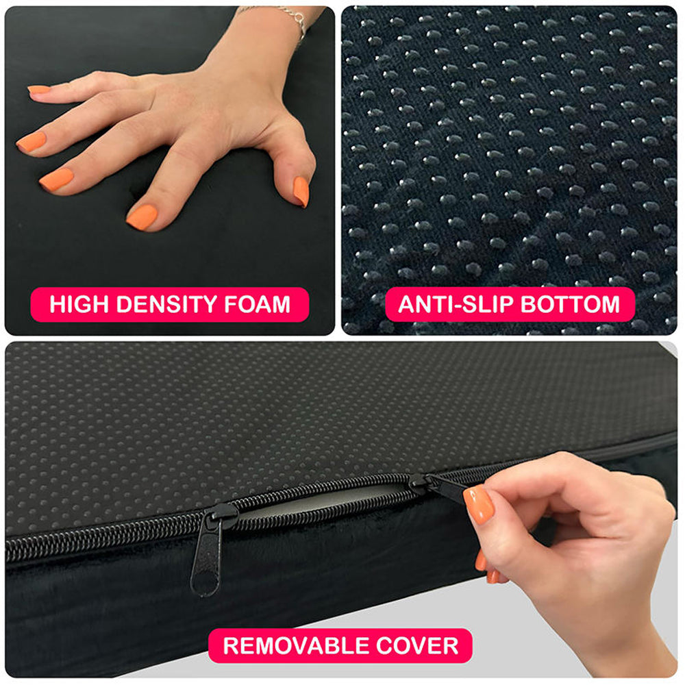 BeautéSync® High Quality Memory Foam Curved Eyelash Table Topper Massage Table Mattress