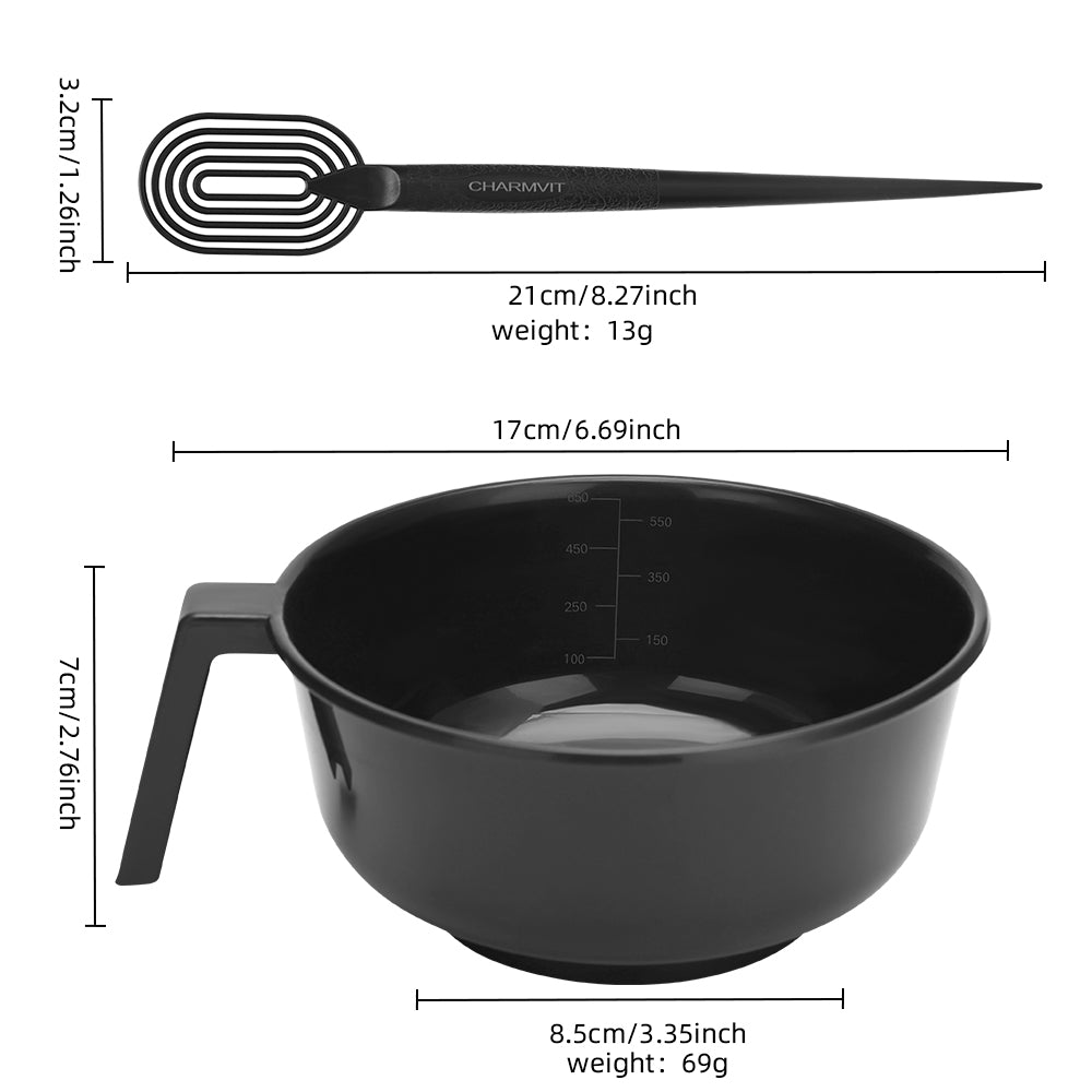 hair dye and treatment bowl set measurements
