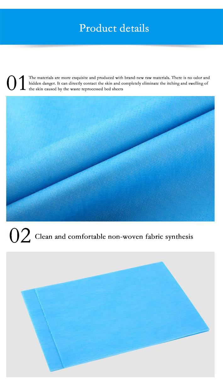 BeautéSync® Disposable Non-Woven Single-Fold Massage Bed Sheets, 80x180cm, 10 Sheets per Pack, 30gsm