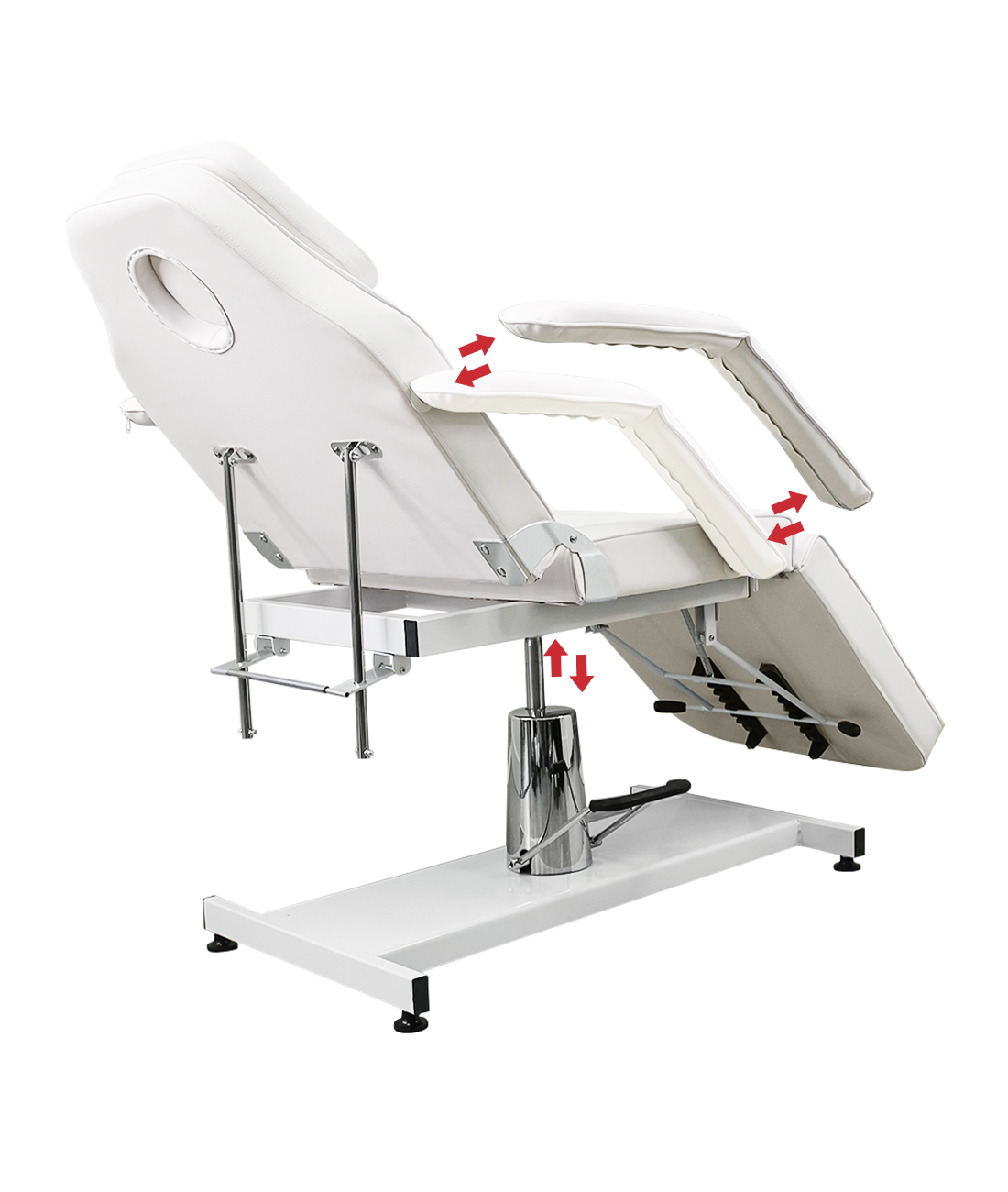 tattoo and facial bed with hydraulic pump