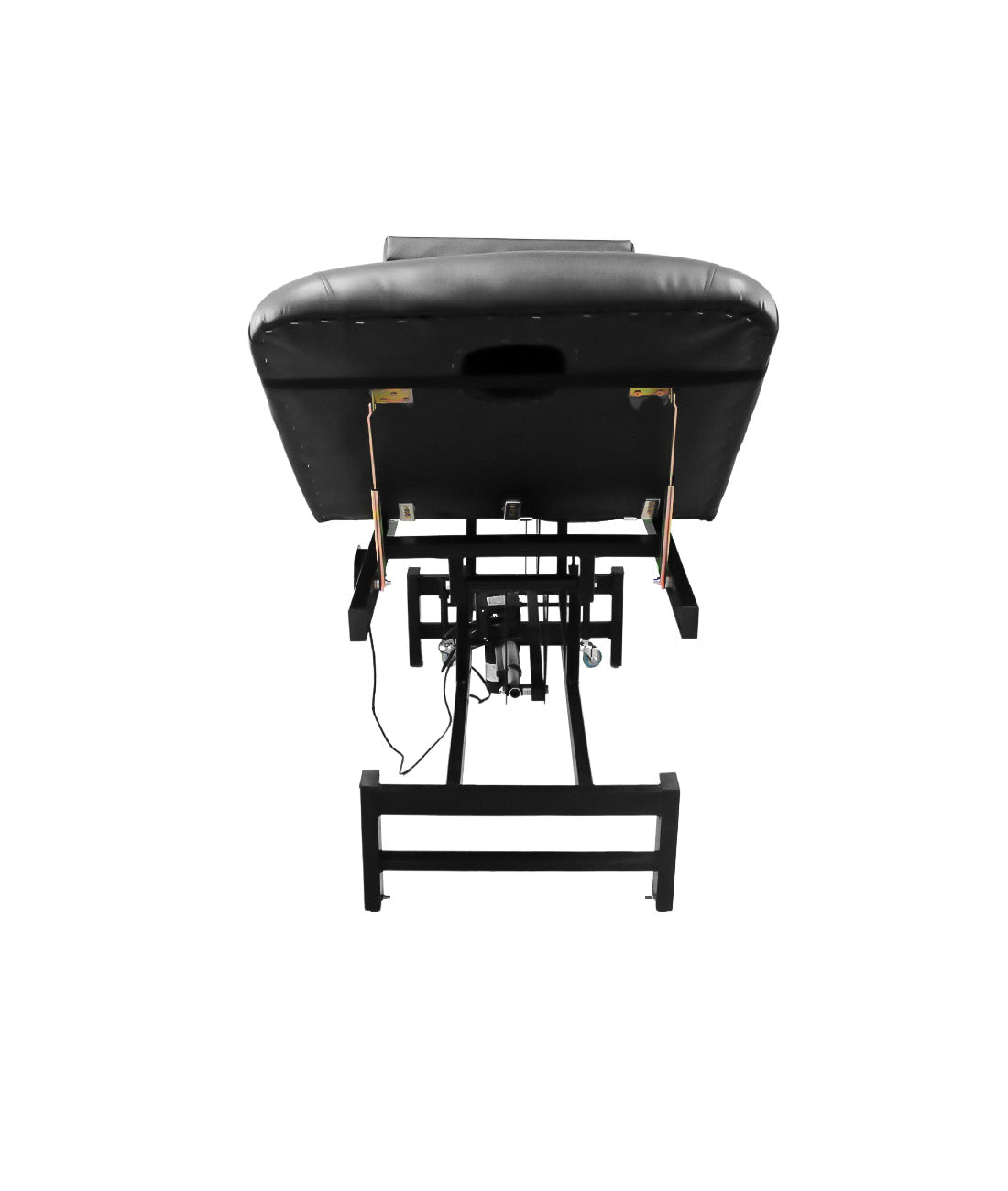 BeautéSync® One-Motor Electric Beauty Bed – Chrome Frame, Adjustable Backrest, PVC Leather, 500 lbs Capacity