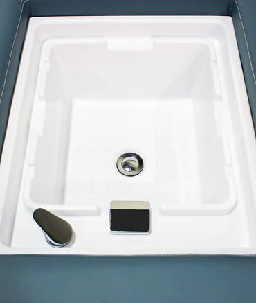 BeautéSync® Water Therapy Hair Washing Station – Head Spa Bed with Ceramic Sink, Foot Basin, Steamer & Technician Stool