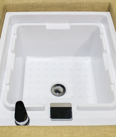 BeautéSync® Professional Head Spa Shampoo Bed – Wooden Japanese Thai-Style Massage & Hair Washing Station with Steam & Foot Basin