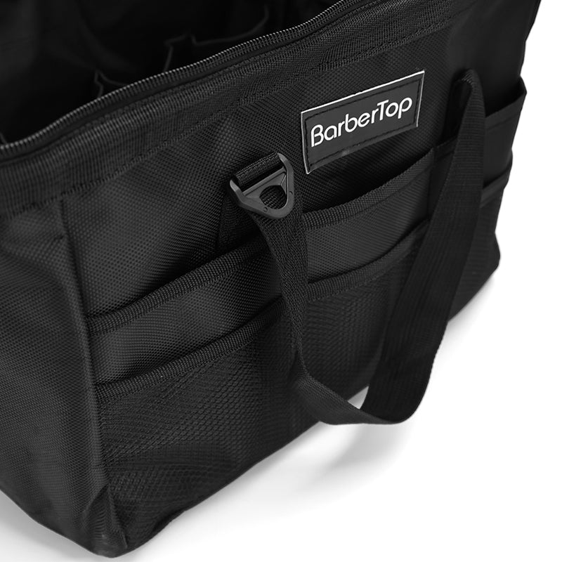 BarberTop professional barber tool bag front pockets closeup
