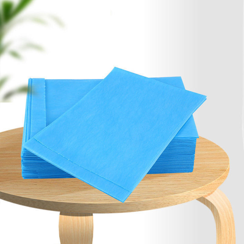 BeautéSync® Disposable Non-Woven Single-Fold Massage Bed Sheets, 80x180cm, 10 Sheets per Pack, 30gsm