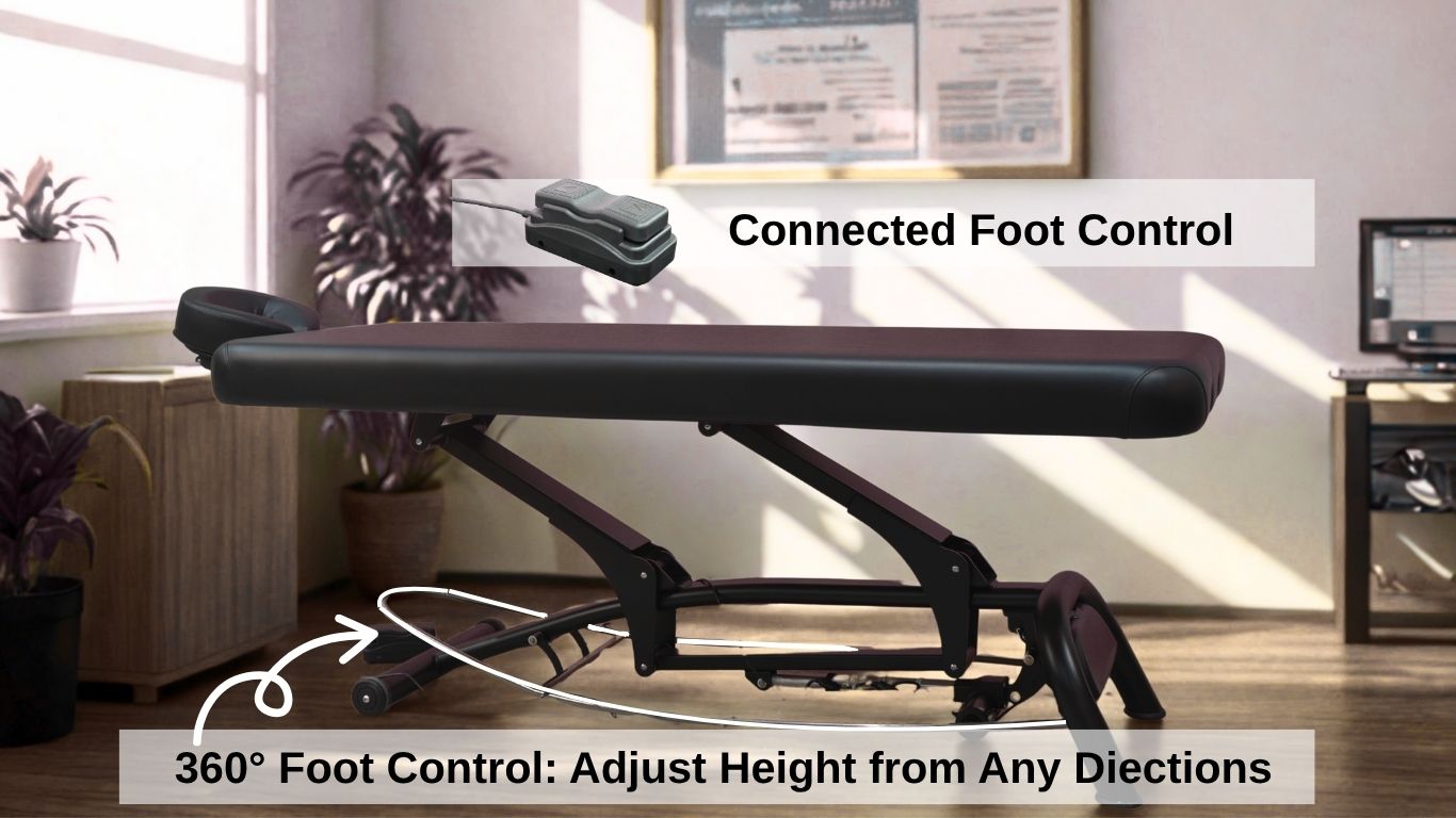 Physiotherapy bed front view