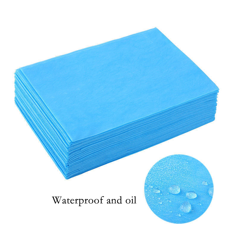 BeautéSync® Disposable Non-Woven Single-Fold Massage Bed Sheets, 80x180cm, 10 Sheets per Pack, 30gsm