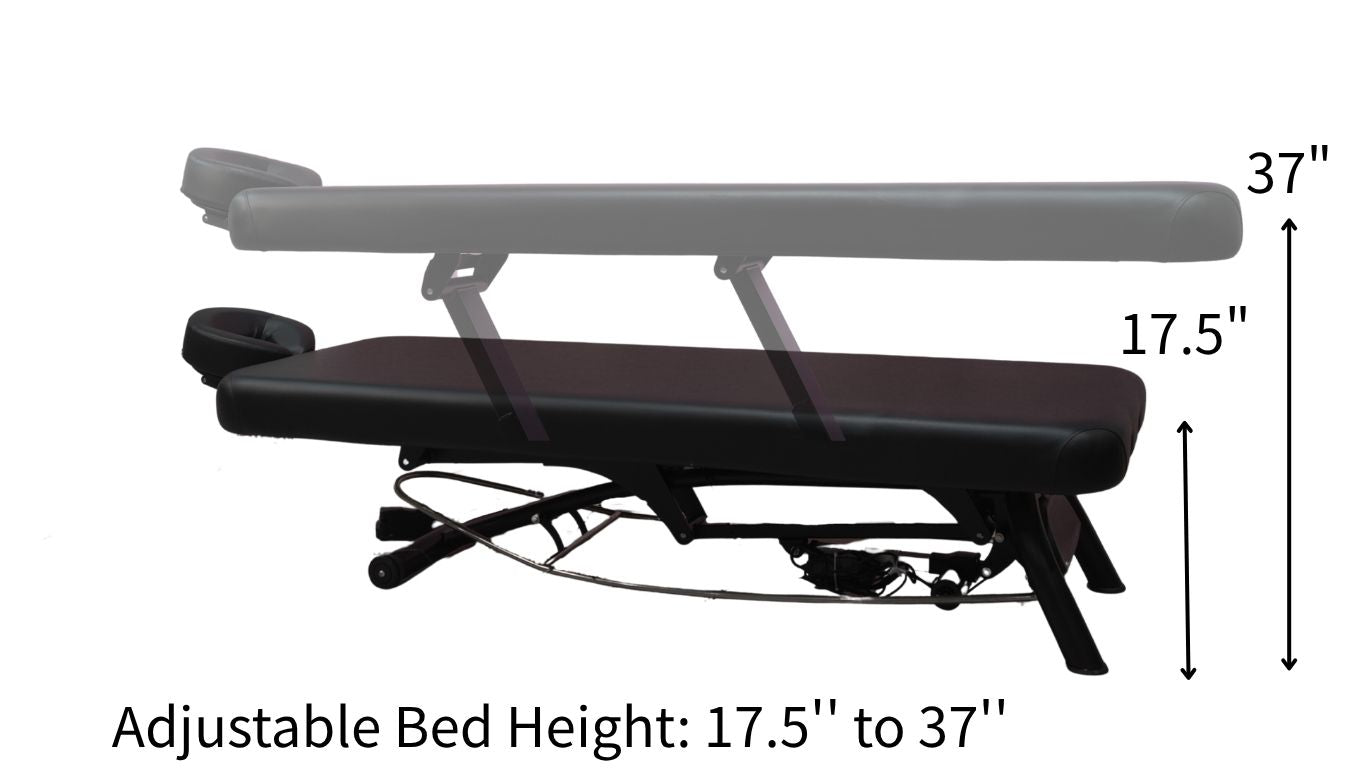 Goodwill Electric Treatment Massage Table height adjustment demonstration powered by German Dewert® motor