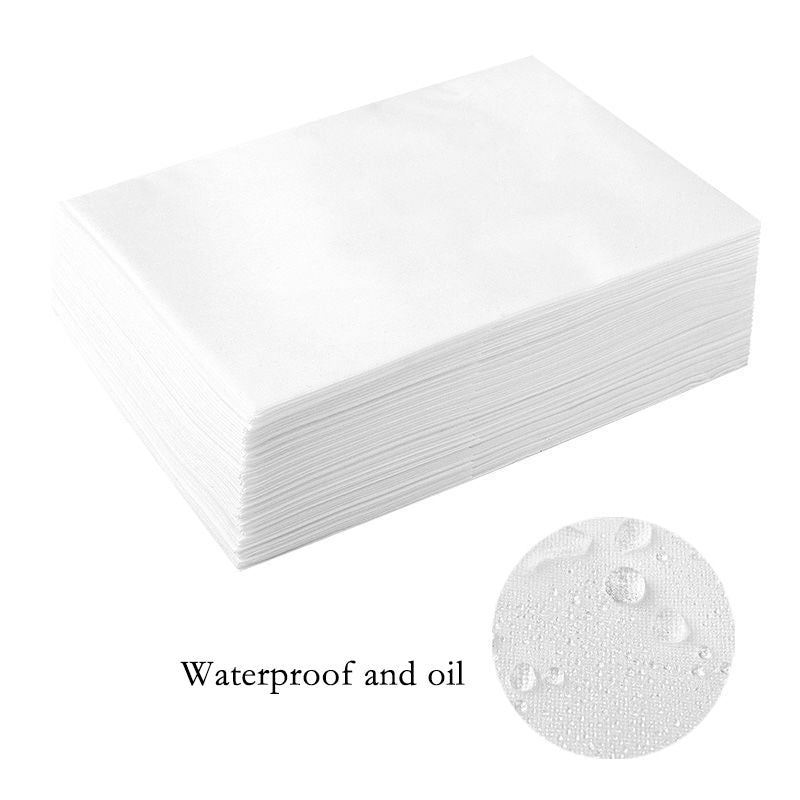 BeautéSync® Disposable Non-Woven Single-Fold Massage Bed Sheets, 80x180cm, 10 Sheets per Pack, 30gsm