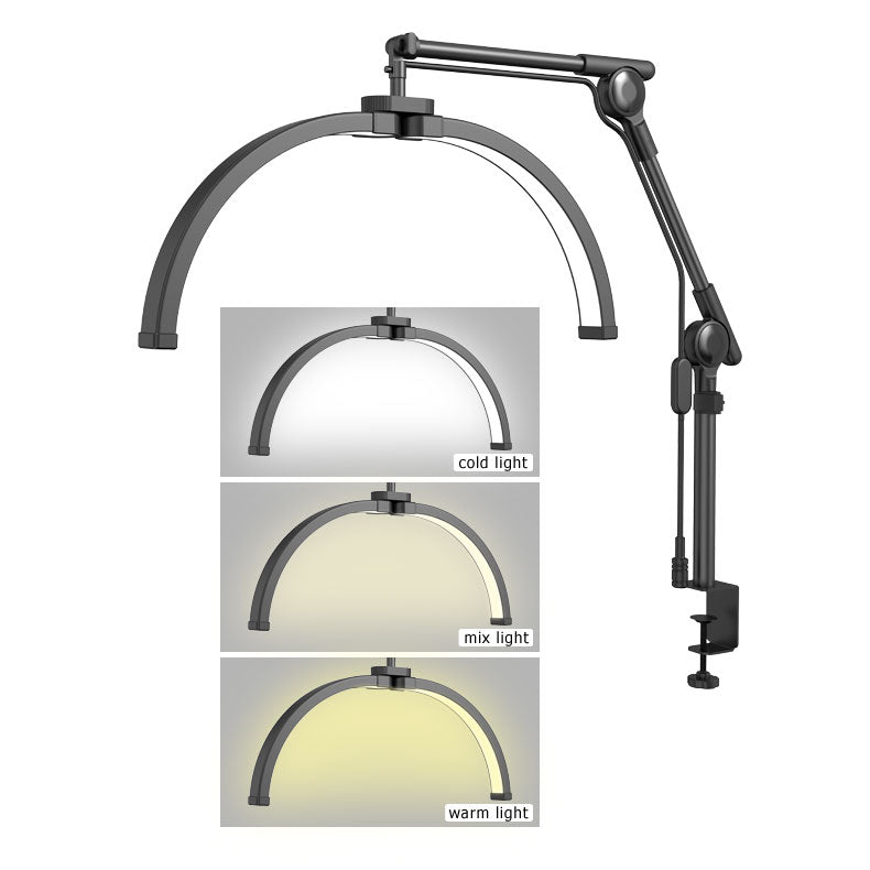 Clamp-On Swing Arm Beauty Light for Nail & Spa Use