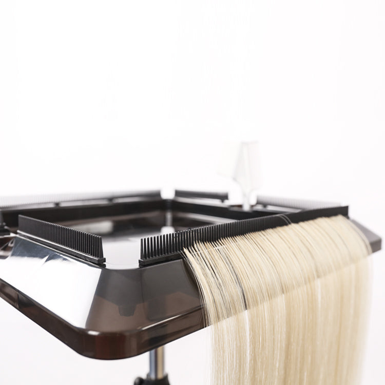 hairdressing trolley hair products closeup