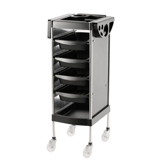 hairdressing trolley tray folded down