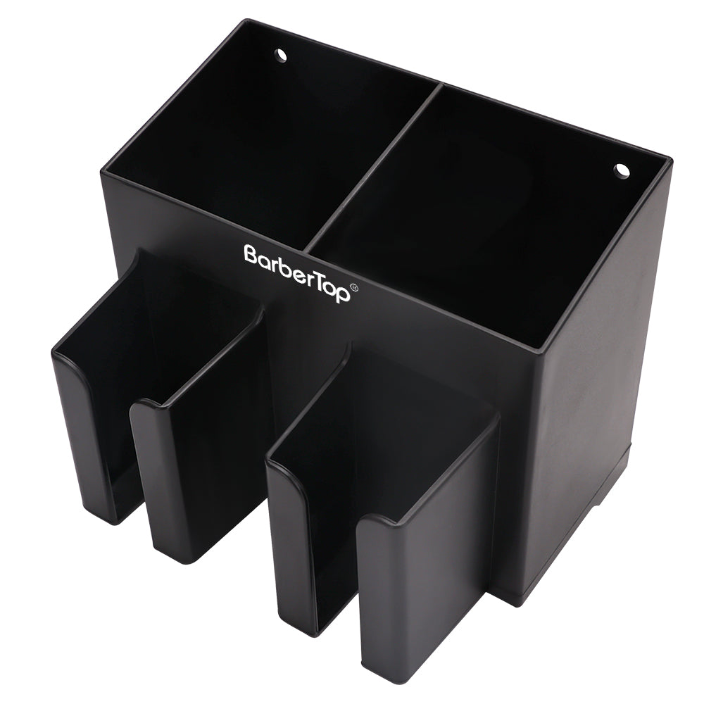 BarberTop wall mount hair dryer holder and organizer top half
