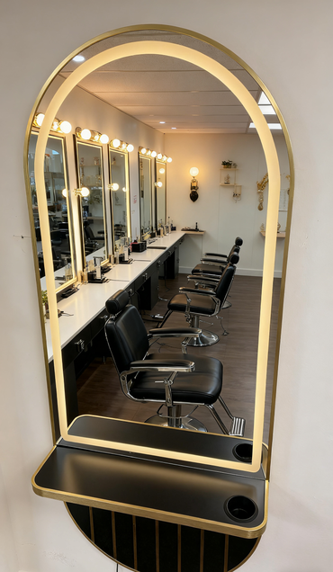 BeautéSync® 170×70cm Gold Vertical LED Mirror