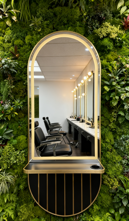 BeautéSync® 170×70cm Gold Vertical LED Mirror
