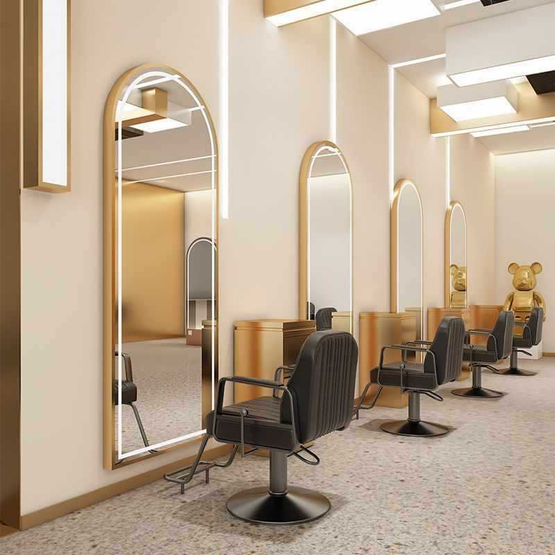 LED mirror door/arch shape gold cool lighting