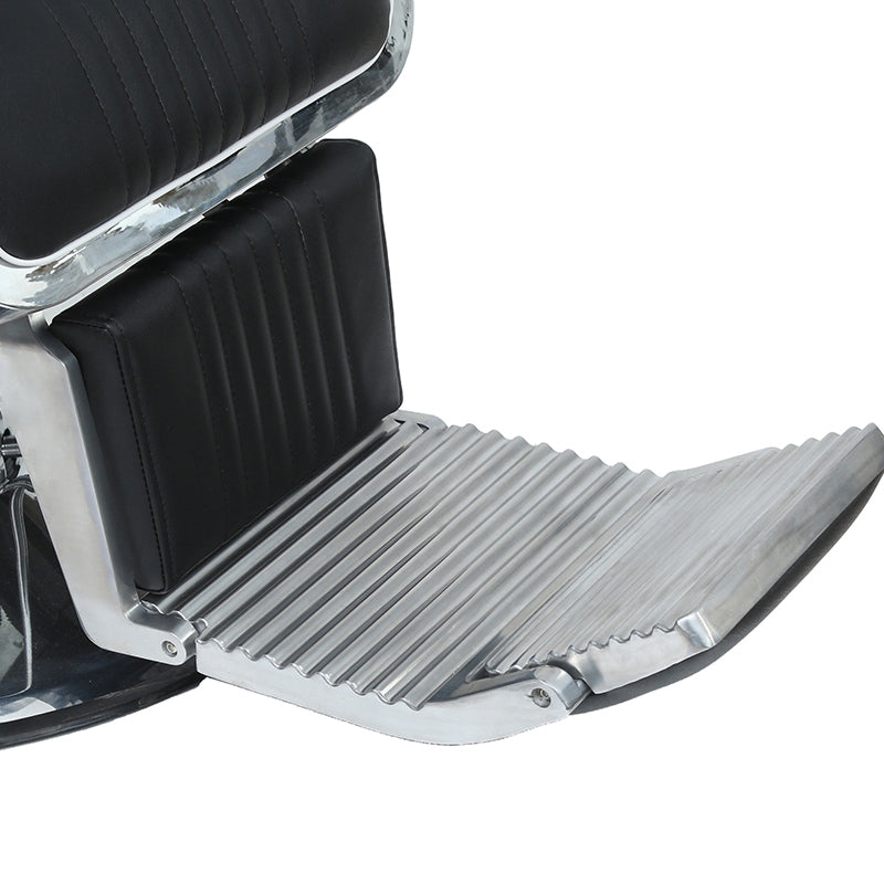 black and white barber chair footrest