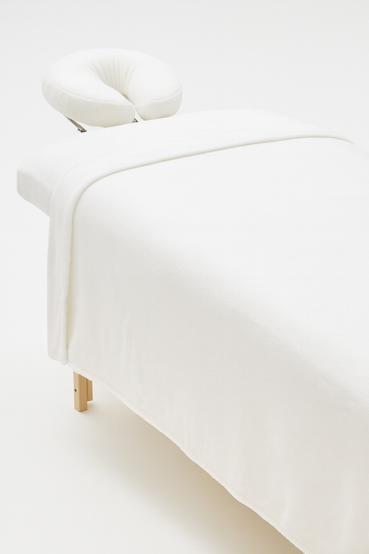 BeautéSync® Flannel Massage Sheet Set – Soft, Durable & Easy-Care for Professional Spa Use