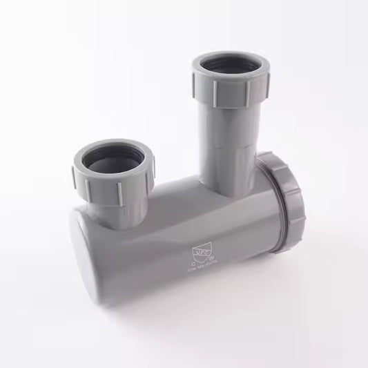 Code-compliant hair trap for professional salon plumbing systems.