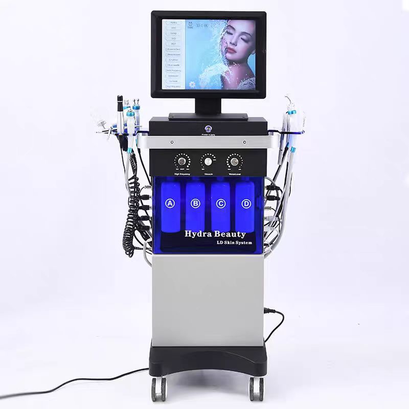 Hydradermabrasion facial machine. Center view.