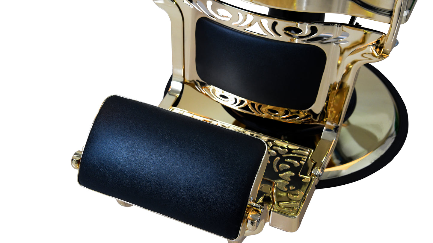 gold barber chair footrest
