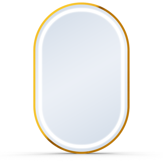 Wall-mounted salon LED mirror with soft white backlighting