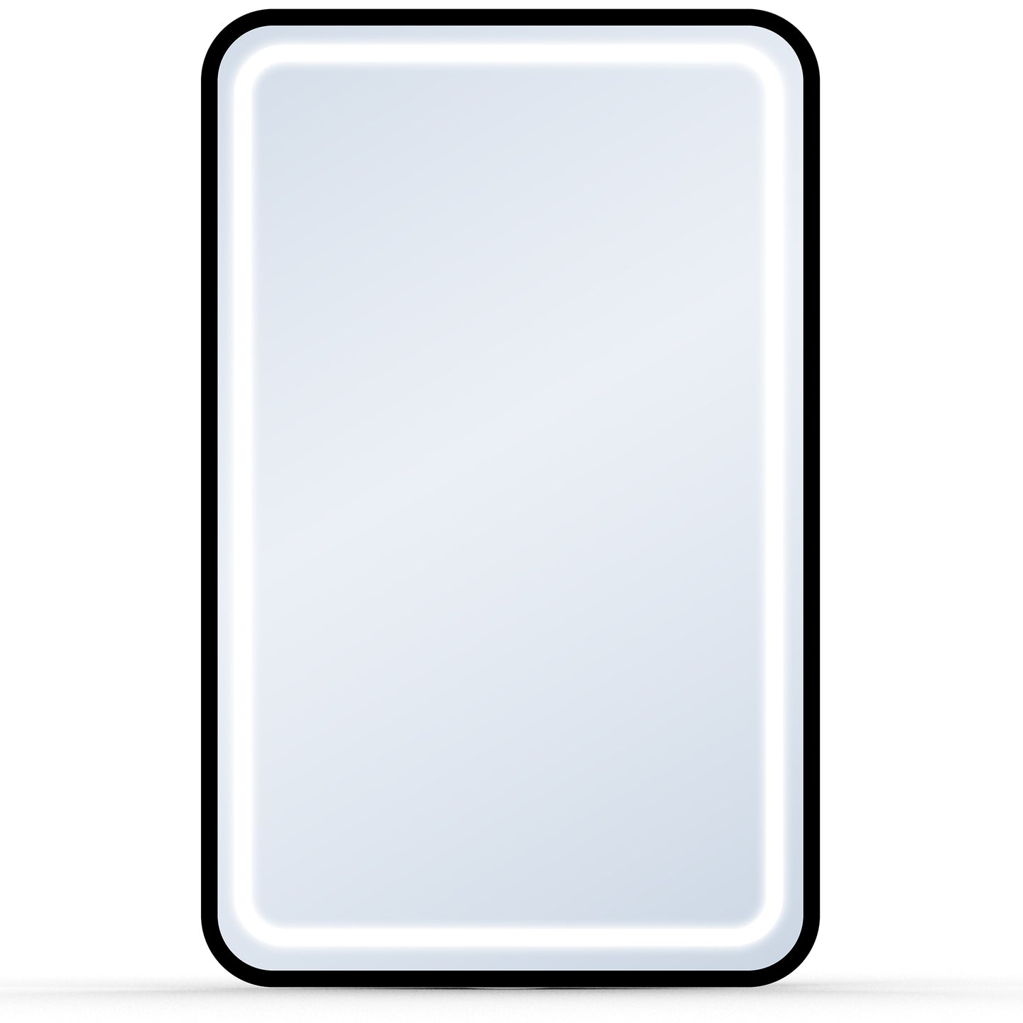 large illuminated wall mirror for beauty studio setup