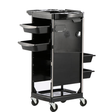 hairdressing trolley unlocked shelves pulled out