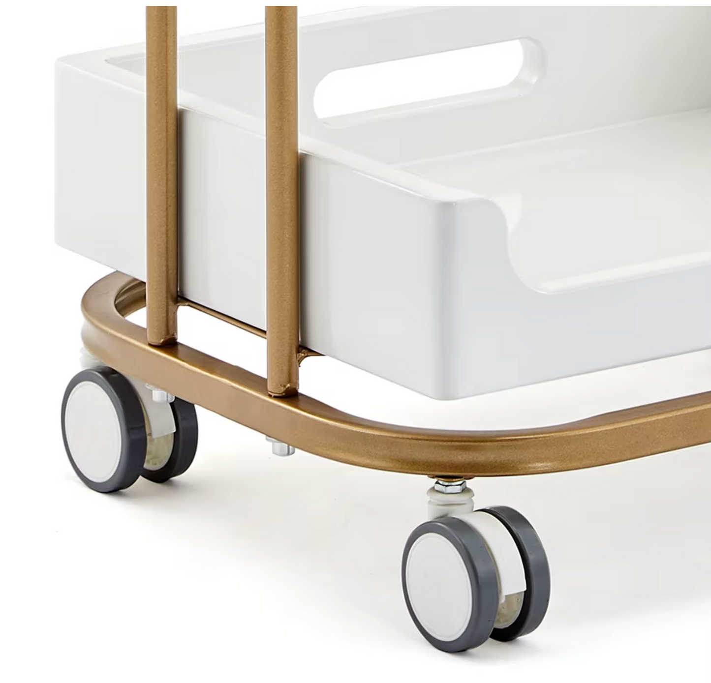 BeautéSync 3-Tier Stainless Steel Salon Trolley with Drawers – Mobile Spa Cart with Lockable Wheels for Professional Beauty Use
