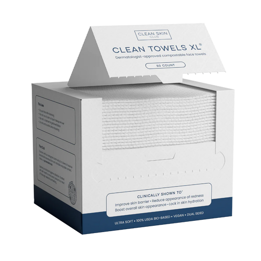 SKIN CLUB Disposable Pure Cotton Face Towels, 85g EF Texture Pure Cotton, 25x30cm, 50 Sheets per Box, White