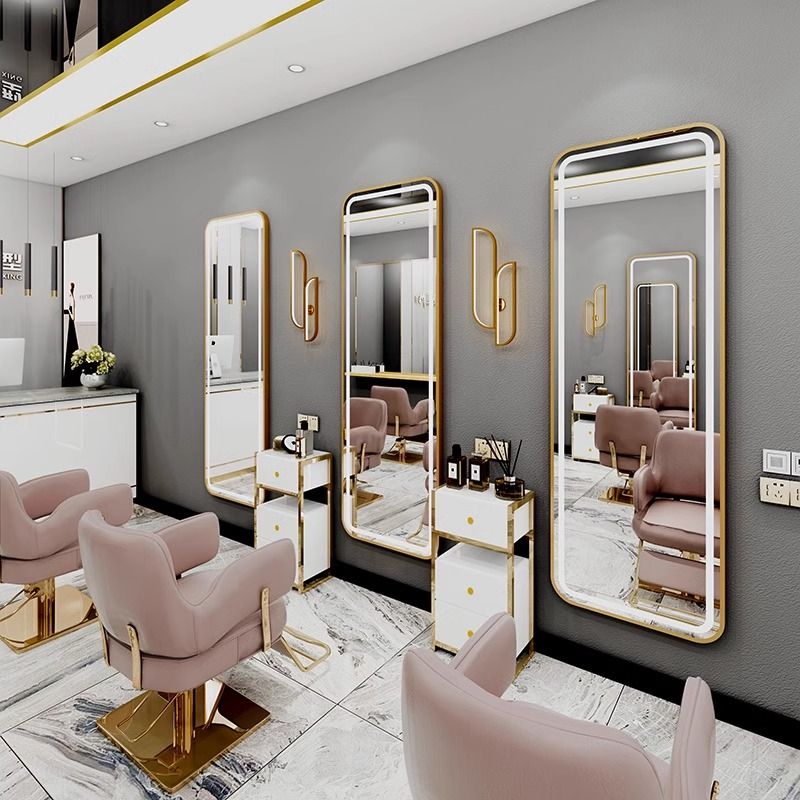 BeautéSync Freestanding Rectangle Front-Lit LED Salon Mirror