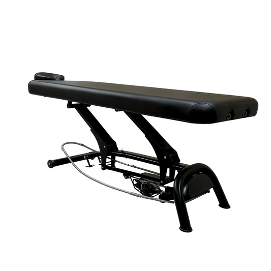 Goodwill Electric Treatment Massage Table front view with built-in 360° foot ring control and German Dewert® motor