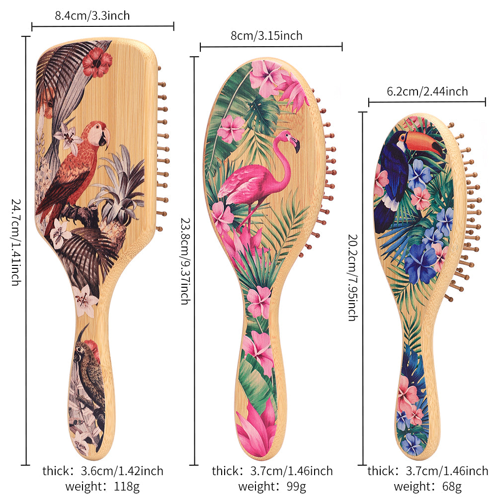 air cushion wooden hairbrush set measurements