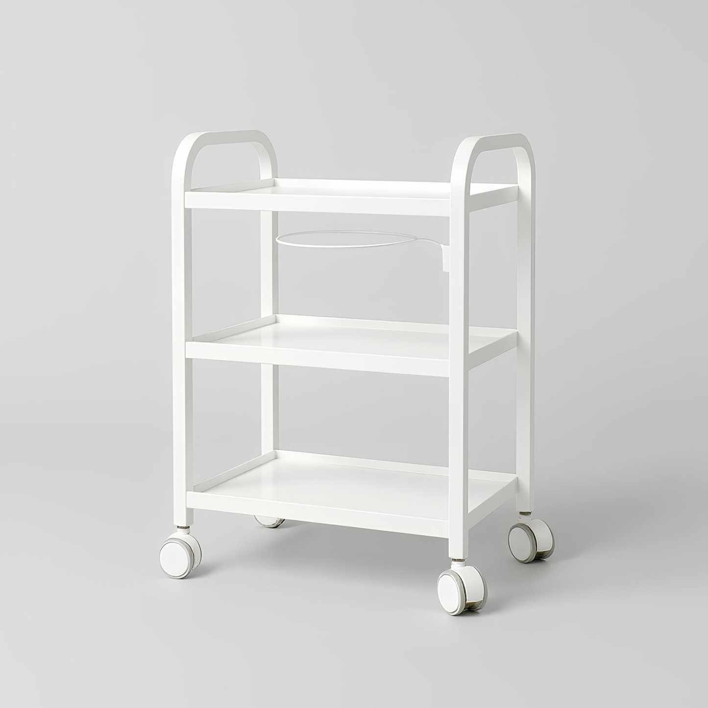 BeautéSync® 3-Tier Multifunctional Salon Cart with Wheels – Rolling Beauty Spa Storage Trolley for Salon Use