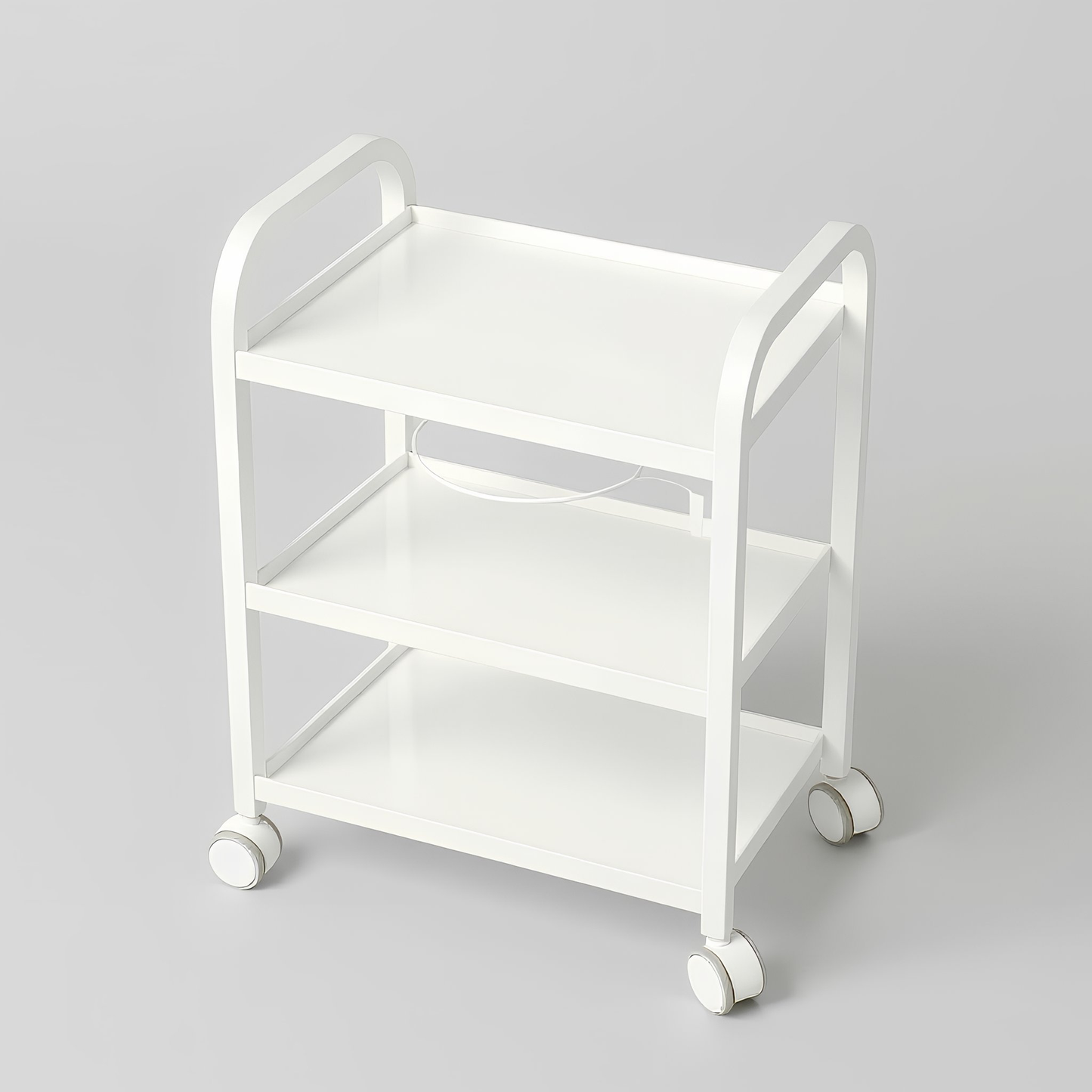 BeautéSync® 3-Tier Multifunctional Salon Cart with Wheels – Rolling Beauty Spa Storage Trolley for Salon Use