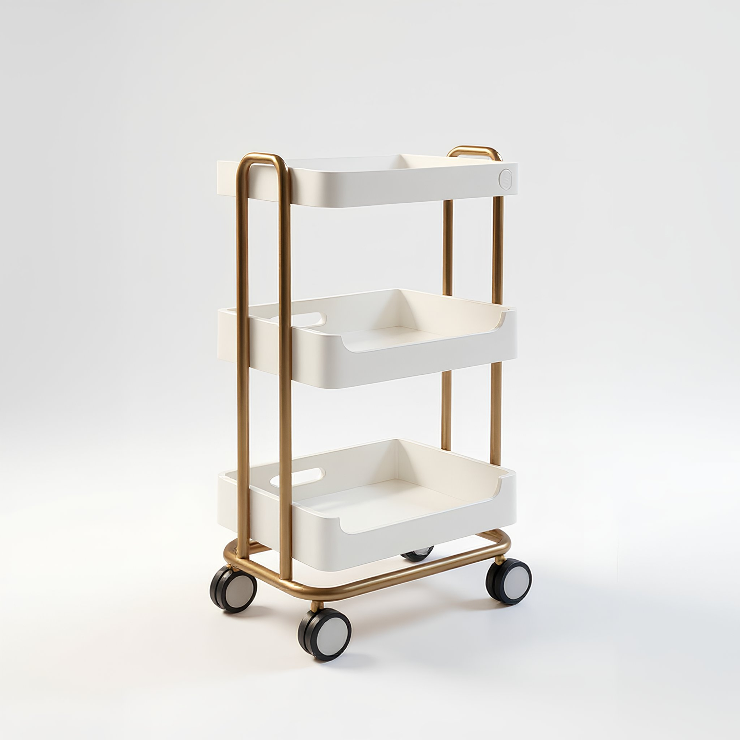 BeautéSync 3-Tier Stainless Steel Salon Trolley with Drawers – Mobile Spa Cart with Lockable Wheels for Professional Beauty Use