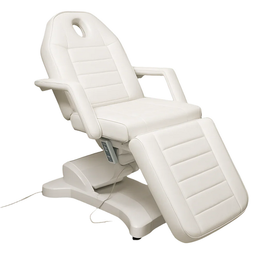 BeautéSync MiraSync Electric Spa Bed with Smooth Multi-Motor Adjustments – White and Black