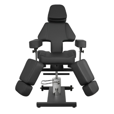 BeautéSync HydraLift Hydraulic Tattoo Chair – Front Angle View