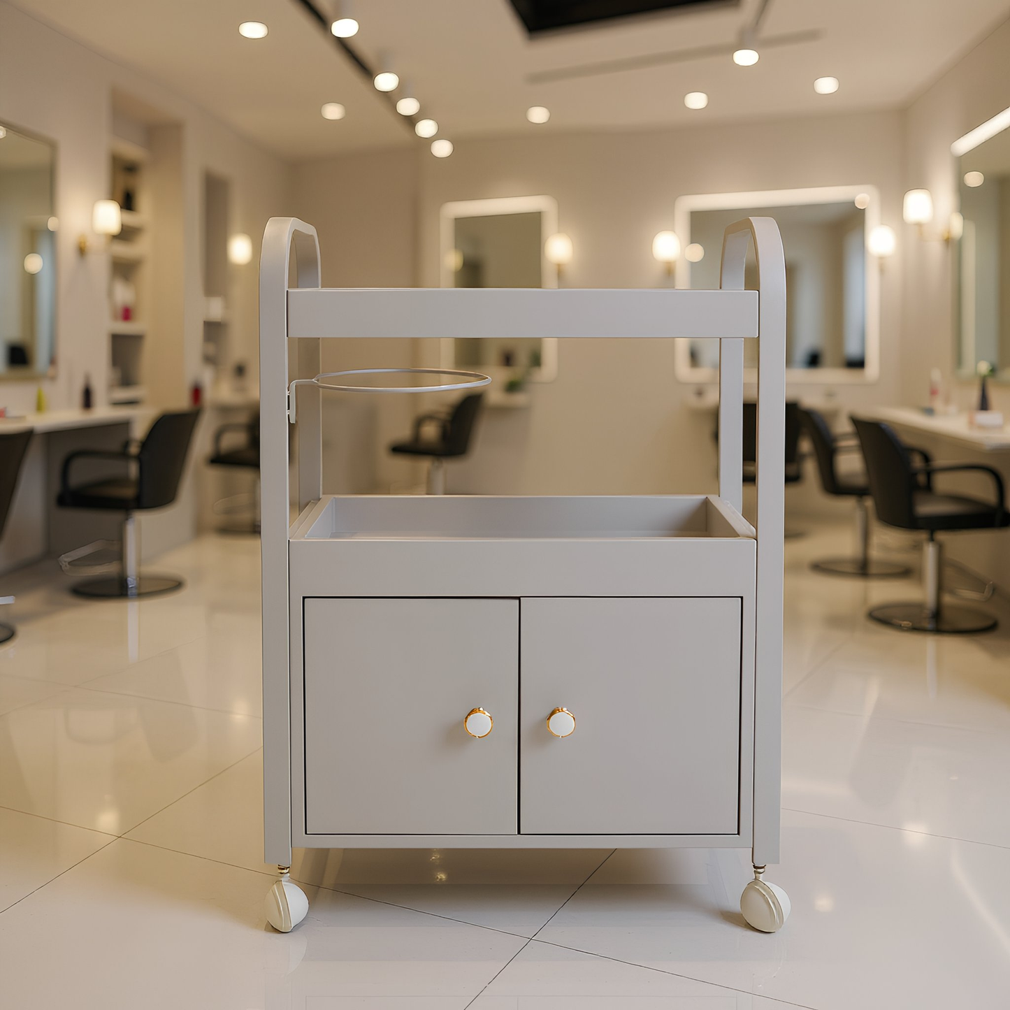 BeautéSync® Salon Tool Trolley with Drawers – Rolling Organizer Cart for Hair Salons & Spa Professionals