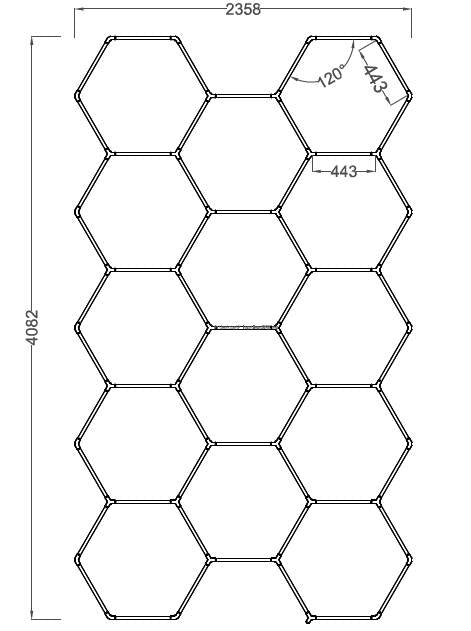 BeautéSync® Hexagon Ceiling Light