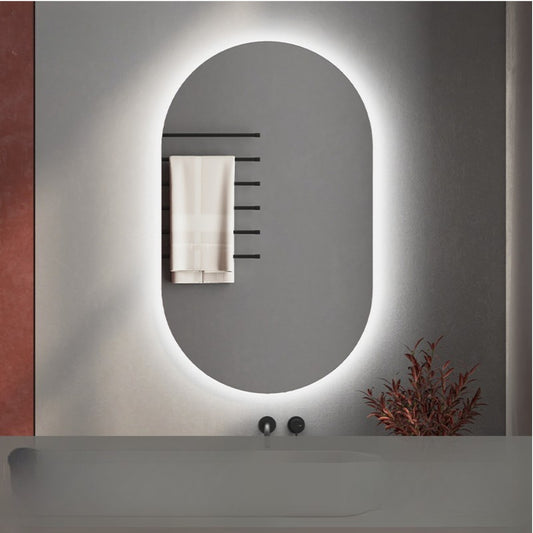 Wall mount led mirror.
