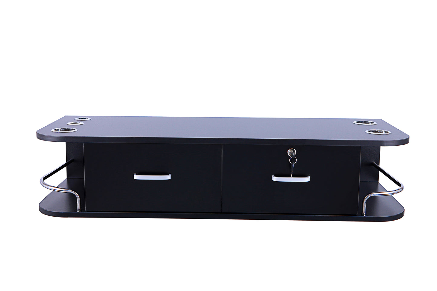 BeauteSync Wall-Mounted Salon Station, 2 Lockable Drawers, 5 Tool Racks, 30KG Load Capacity