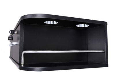 BeauteSync Wall-Mounted Salon Station, 2 Lockable Drawers, 5 Tool Racks, 30KG Load Capacity