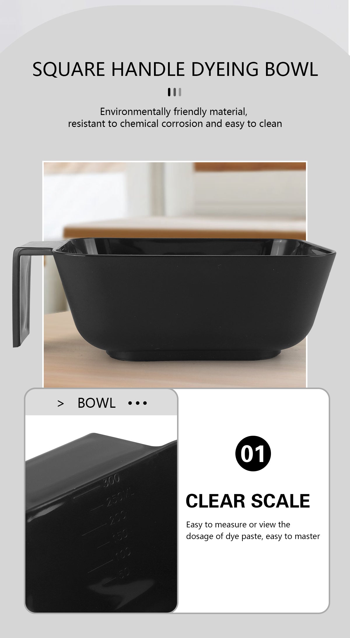 Professional Square Hair Dye Bowl